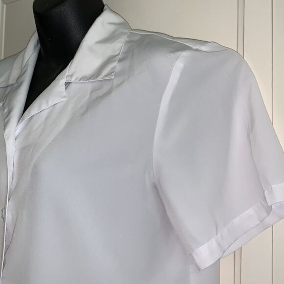 Notations white polyester short sleeved shirt - Picture 2 of 11